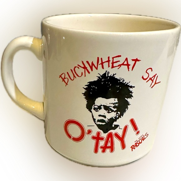 VTG 1986 RARE BUCKWHEAT SAY O’TAY MUG THE LITTLE RASCALS COLLECTIBLE TV SERIES - Picture 2 of 7